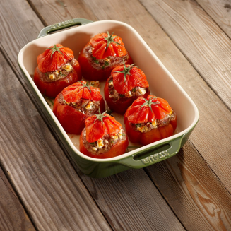  Staub rectangular ceramic platter - 1.1 ltr, green - 2