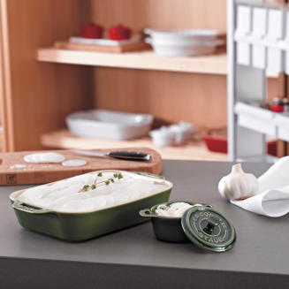  Staub rectangular ceramic platter - 1.1 ltr, green - 3