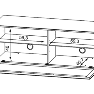  Munari Ravenna TV table 125x59x45cm 6 colors - 7