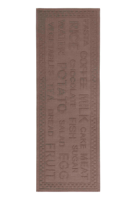  Bricini Grocery Taupe kitchen rug 55x150 cm