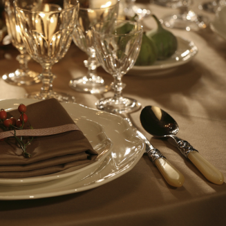 Zestaw sztućców obiadowych Casa Bugatti Aladdin Ivory/Steel 24 szt. - 3