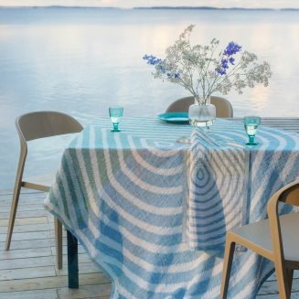 Obrus-narzuta Lapuan Kankurit Metsalampi green-rainy blue150x260 cm - 3