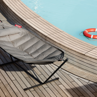  Fatboy Headdemock Superb Gray Taupe hammock with black stand - 7