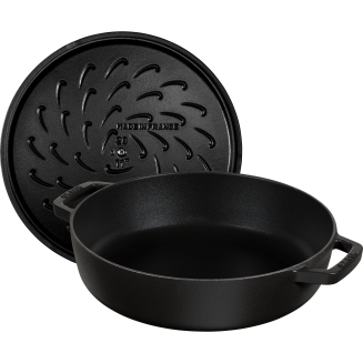  Deep stewing pan with lid Staub - 24 cm, Black - 3