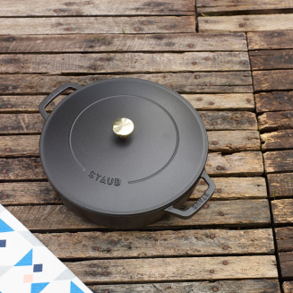  Deep stewing pan with lid Staub - 24 cm, Black - 7