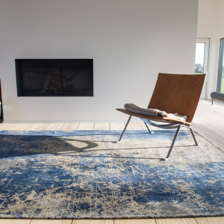  Louis de Poortere Mad Men Cracks abyss blue carpet - 10