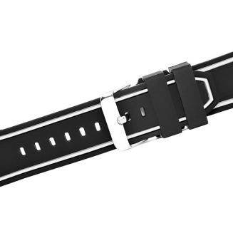 Pasek silikonowy CZARNO-BIAŁY U14-20-1 - 3