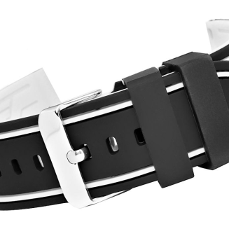 Pasek silikonowy CZARNO-BIAŁY U14-20-1 - 2