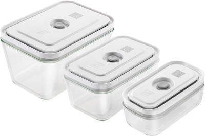  Set of 3 Zwilling Fresh & Save rectangular glass containers