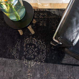 Louis de Poortere Fading World Medallion mineral black carpet - 9