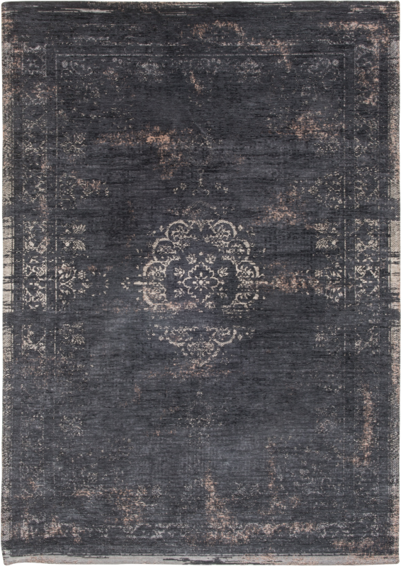 Louis de Poortere Fading World Medallion mineral black carpet