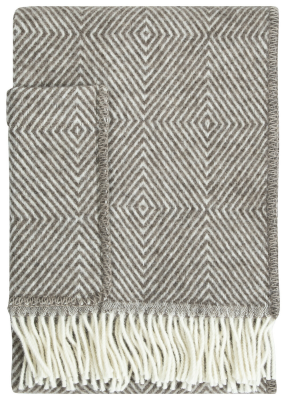  Lapuan Kankurit Maria scarf with pockets brown-white 60x180 cm