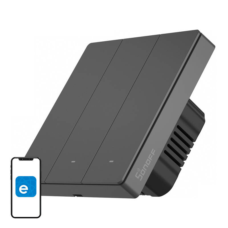 Włącznik światła SONOFF M5 3C Wi-Fi 3-kanałowy (szary)