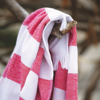 Bricini Costa Nova Red beach towel 180x180 cm - 3