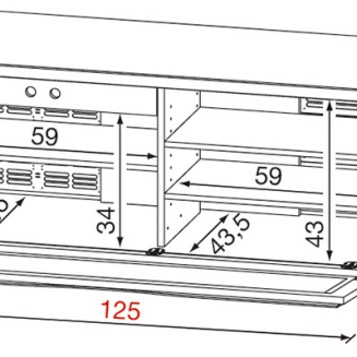  Munari Modena TV table 125x50x53cm 4 colors - 12