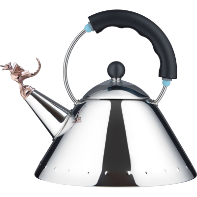 Alessi 9093 Rex kettle with whistle, black