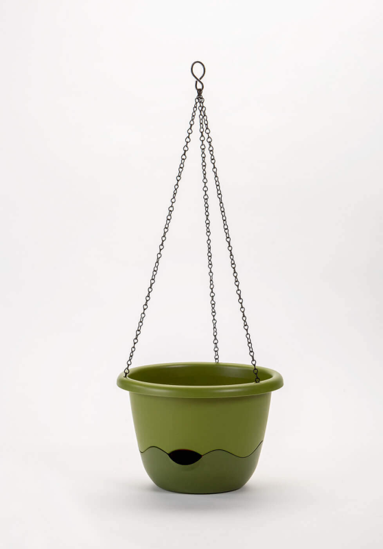 PLASTIA MARETA Donica samonawadniająca okrągła 25 cm zielony