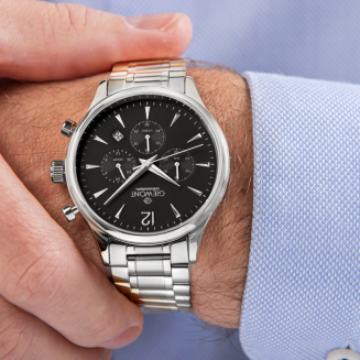 Zegarek Męski Giewont Chronograph Sapphire Srebrny GW6310-B2 - 4