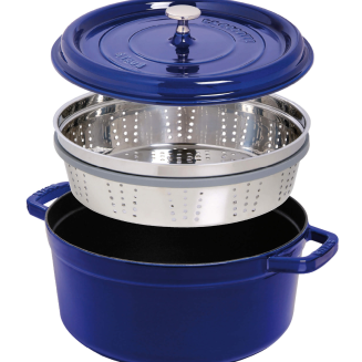  Round cast iron pot with Staub insert - Blue, 5.25 ltr - 3