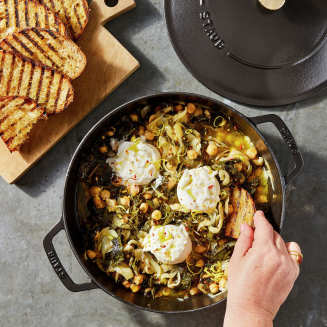  Deep stewing pan with lid Staub - 28 cm, Black - 6