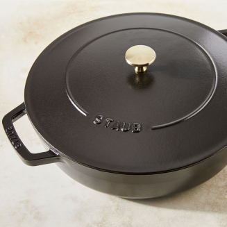  Deep stewing pan with lid Staub - 28 cm, Black - 8