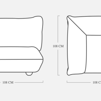Fotel narożny Fatboy Sumo Corner Seat Velvet Almond - 5