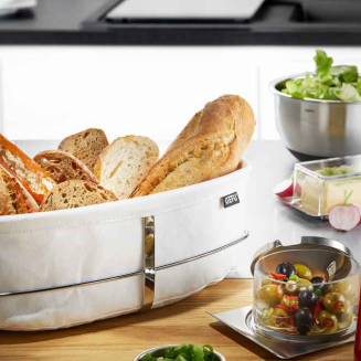  Gefu Brunch bread basket, oval, white - 2
