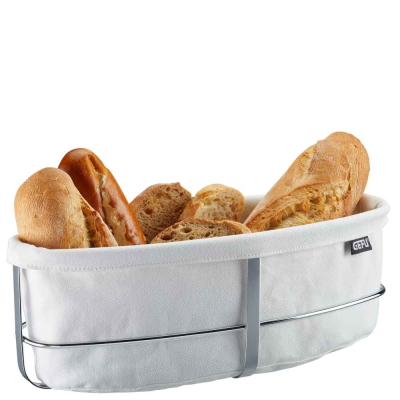  Gefu Brunch bread basket, oval, white