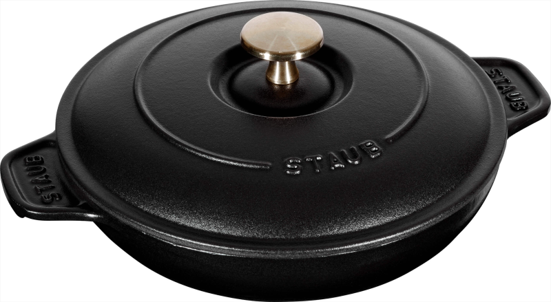  Staub Round Baking Dish with Lid - Black