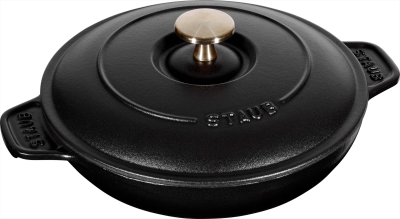  Staub Round Baking Dish with Lid - Black