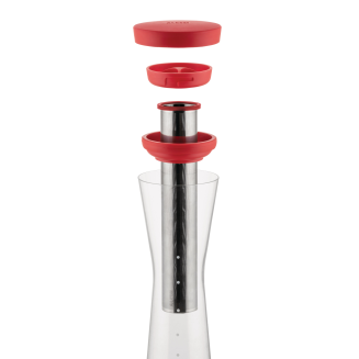 Alessi Mazagran red cold brew coffee carafe - 2