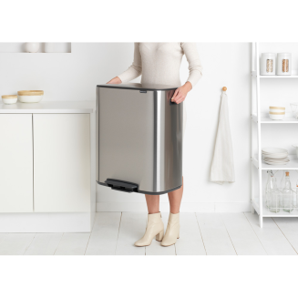 Brabantia Bo waste bin 2x30l, FPP matt steel - 8