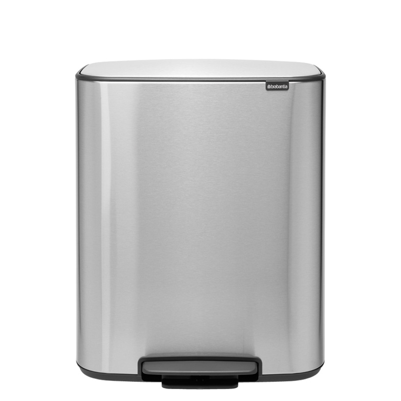 Brabantia Bo waste bin 2x30l, FPP matt steel