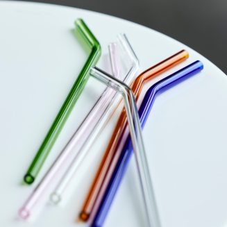  Lyngby Glas Black glass straws 6 pcs. - 2
