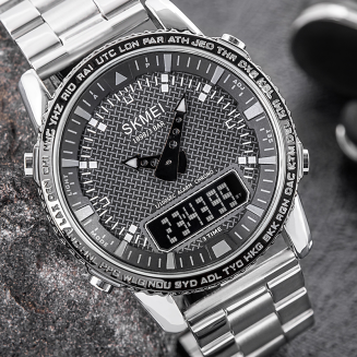 Zegarek Męski Skmei 1898SIBK + BOX - 3