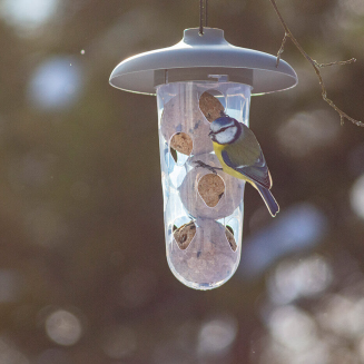 PLASTIA ROBIN Zestaw do karmienia ptaków 2 w 1 16.5x18 cm szary - 3