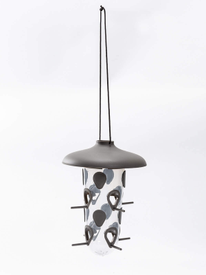 PLASTIA ROBIN Zestaw do karmienia ptaków 2 w 1 16.5x18 cm szary