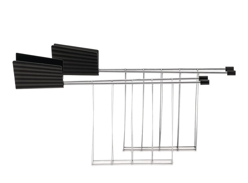 Set of 2 Alessi Plisse toaster frames, black