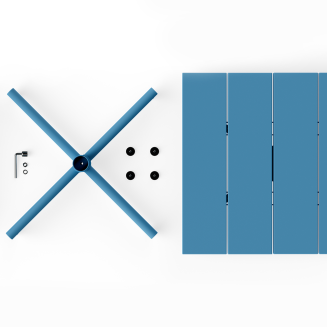 Stolik ogrodowy Fatboy Fred's Square Bistro Table Wave Blue - 4