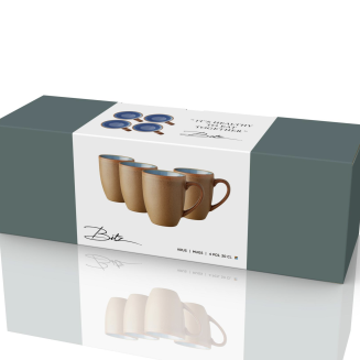 Set of 4 cups Bitz Wood Ocean 300 ml - 2