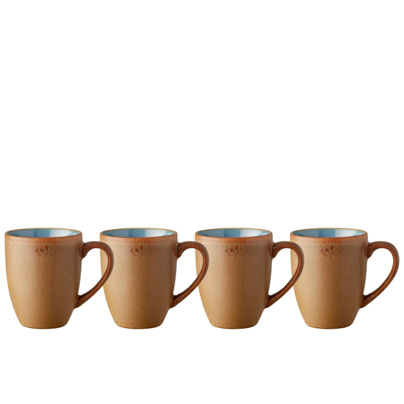  Set of 4 cups Bitz Wood Ocean 300 ml