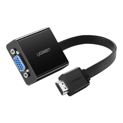 Adapter UGREEN MM103 HDMI-VGA 16cm (czarny)
