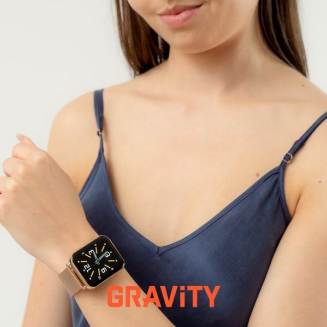 Smartwatch Gravity Różowe Złoto Czarny 2 Paski GT17-5 - 3