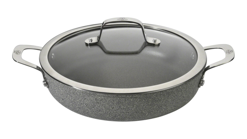  Deep induction frying pan with 2 handles Ballarini Salina Granitium - 28 cm