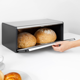  Brabantia Fall Front Matt Steel Fingerprint Proof breadbox - 3