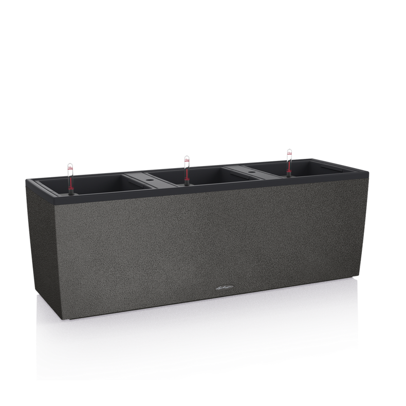  Lechuza Trio Stone planter 30 graphite black