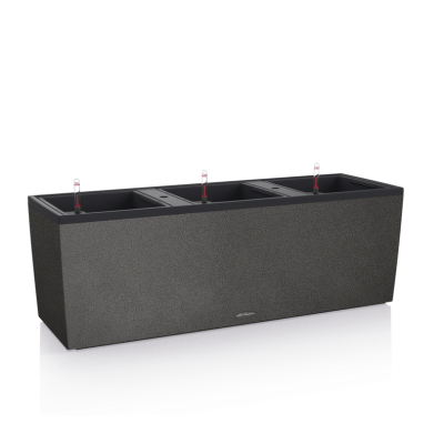 Lechuza Trio Stone planter 30 graphite black