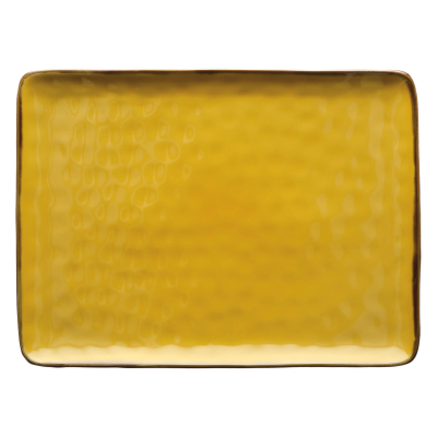  Rose&Tulipani | Concerto Ocra rectangular plate - Yellow, 36 x 26.5 cm