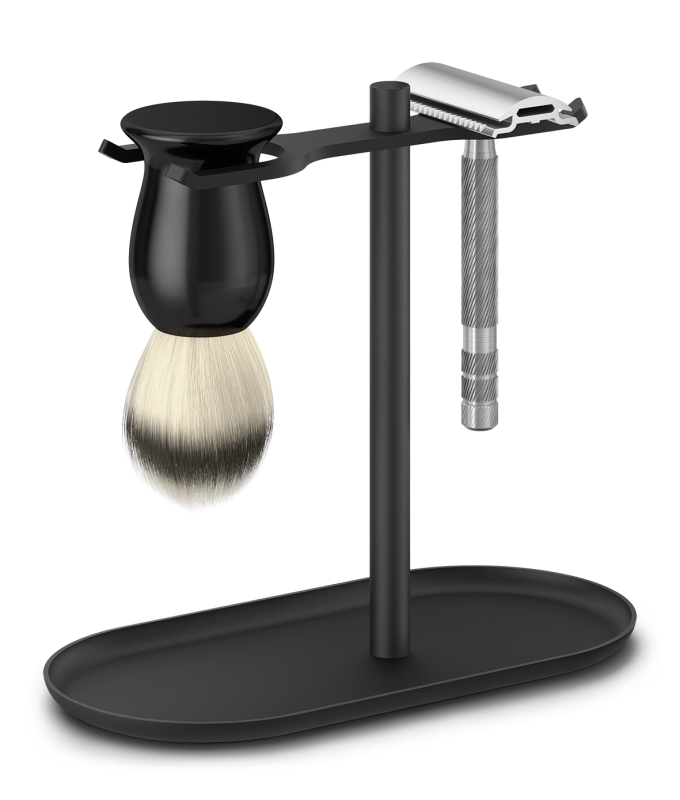 Zack Olomo shaving accessories stand