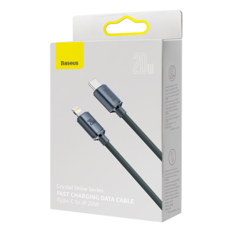 Kabel USB-C do Lightning Baseus Crystal Shine, 20W, PD, 2m (czarny) - 4